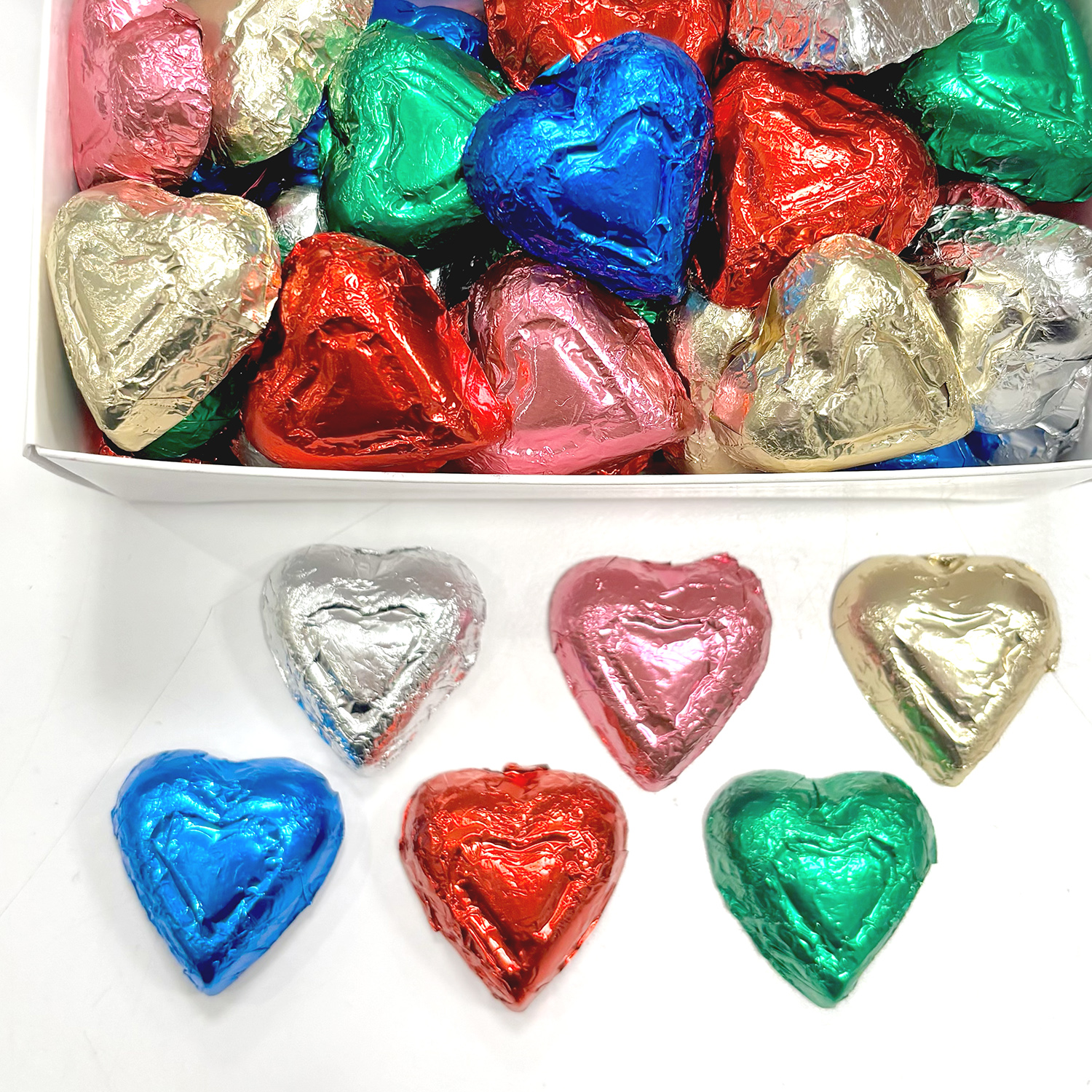 Milk Chocolate Rainbow Hearts