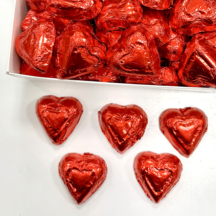  Milk Chocolate Red Hearts