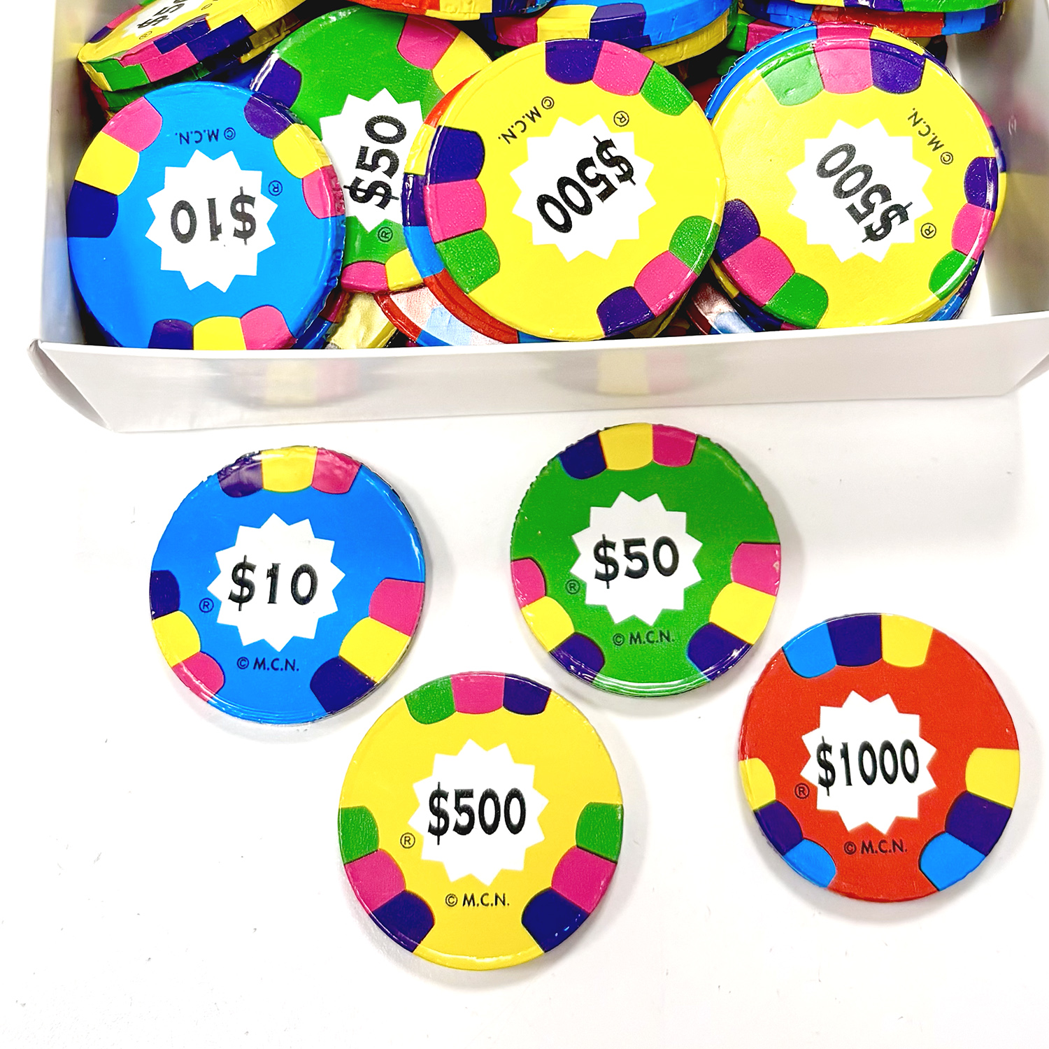 Milk Chocolate Poker Chips (Assorted)