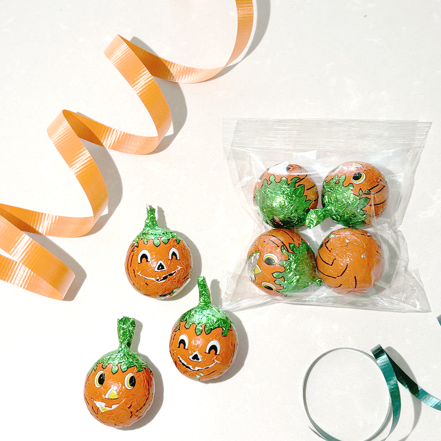 Foil Wrapped Peanut Butter Pumpkins