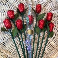 Chocolate Long Stem Roses (Bouquet)