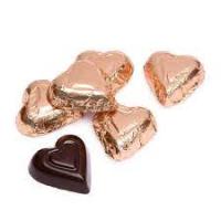 Dark Chocolate Bronze Hearts