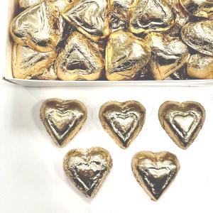 Milk Chocolate Gold Hearts