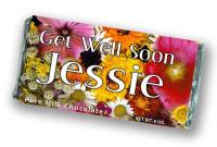 Personalized Floral Chocolate Bar