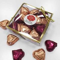 Clear Gift Box - Dark Chocolate Hearts