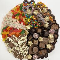 Gift Platter - Chocolate, Candy, Pretzels & Popcorn